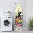 thumbnail image 3 of HELLHERO Ironing Board Cover Protector Black Cat Floral Iron Board Cover Applicable Standard Size 15x54 Inch Scorch Resistant(Only Covers), 3 of 5