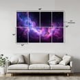 thumbnail image 2 of Classroom 8 Pack Art Acoustic Panels Sound Absorbing Mystical Nebula Purple Blue Stars Cosmic Clouds Decorative Soundproof Wall Panels Self Adhesive for Nursery Kids Game Room 48"x32", 2 of 7