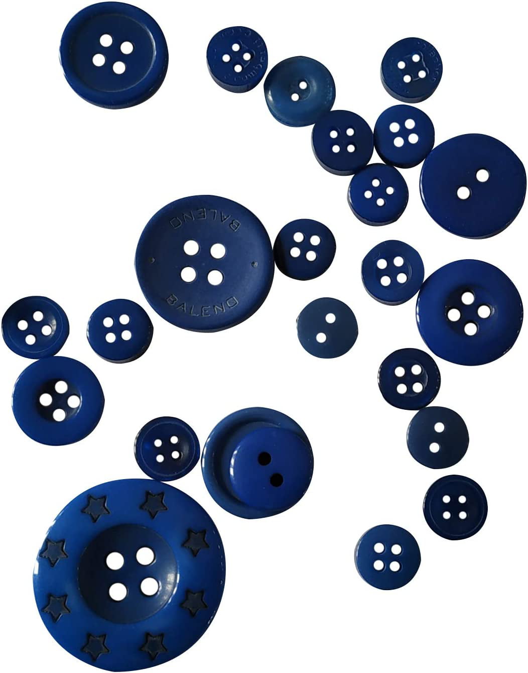 Trimming Shop Round Resin Buttons 2 & 4 Holes Assorted Mixed Colours and  Sizes, 50g, Dark Blue