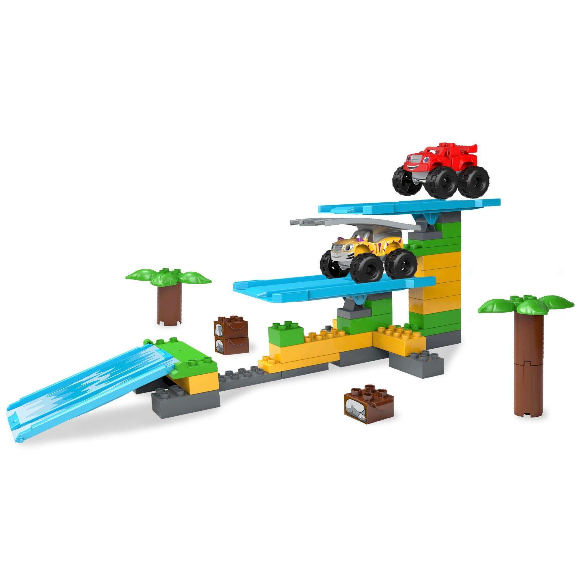 Free Shipping Mega Bloks Nickelodeon Blaze and the Monster Machines Jungle Ramp Rush Walmart