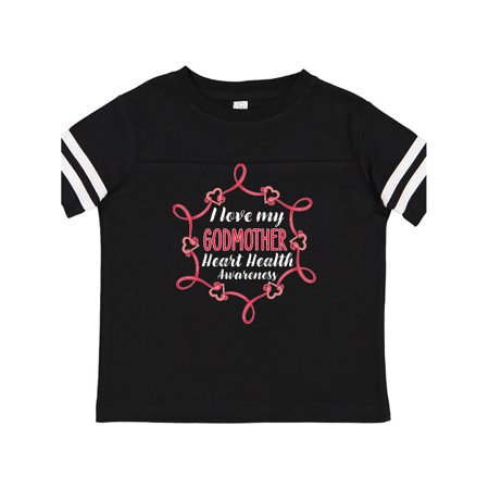 

Inktastic I Love My Godmother Heart Health Awareness Gift Toddler Boy or Toddler Girl T-Shirt