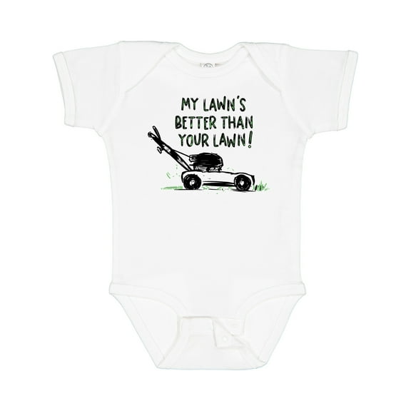 Inktastic Father's Day Dad My Lawn's Better Than Your Lawn Boys or Girls Baby Bodysuit