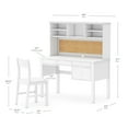thumbnail image 2 of Guidecraft Madison Kids Desk with Hutch and Chair Set - White: Kids Wooden Bedroom Writing Table with Storage, Wood Study Table for Kids with Hutch, 2 of 8