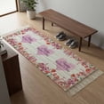 thumbnail image 5 of Kitchen Runner Rugs, Mother's Day Colorful Flower 2'x6' Throw Rug with Tassels, Blossom Floral Wood Board Washable Soft Floor Carpet Runner for Hallway Bedroom Bathroom Laundry Room, 5 of 9