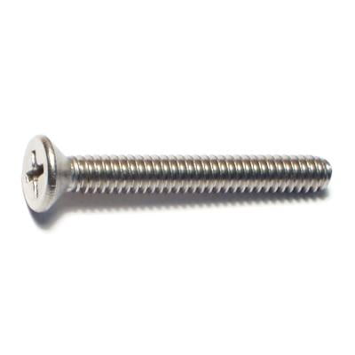 

#10-24 x 1-1/2 18-8 Stainless Steel Coarse Thread Phillips Flat Head Machine Screws