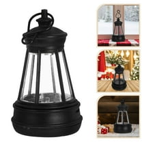 Beaupretty Weatherproof Black Solar Lantern with Decorative Patterns for Garden