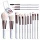 thumbnail image 1 of Travel Makeup Brush Set Foundation Powder Concealers Eye Shadows Makeup Set with LED light Mirror 14 Pcs, 1 of 4