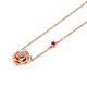 thumbnail image 3 of Collar con colgante de flor de piedra CZ chapado en oro rosa de 18 quilates oso de fresa regalo de JOYERÍA para mujeres 18', 3 of 4