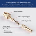 thumbnail image 5 of Outdoor Garden Hose Nozzle, Brass Watering Sprayer with Leak-Proof Connector, Adjustable Spray Modes for Lawns, Flowerbeds & Vegetable Gardens, 5 of 6