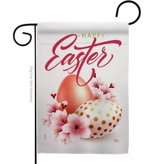 Breeze Decor G153086-BO Easter Blooming Springtime Double-Sided Decorative Garden Flag, Multi Color