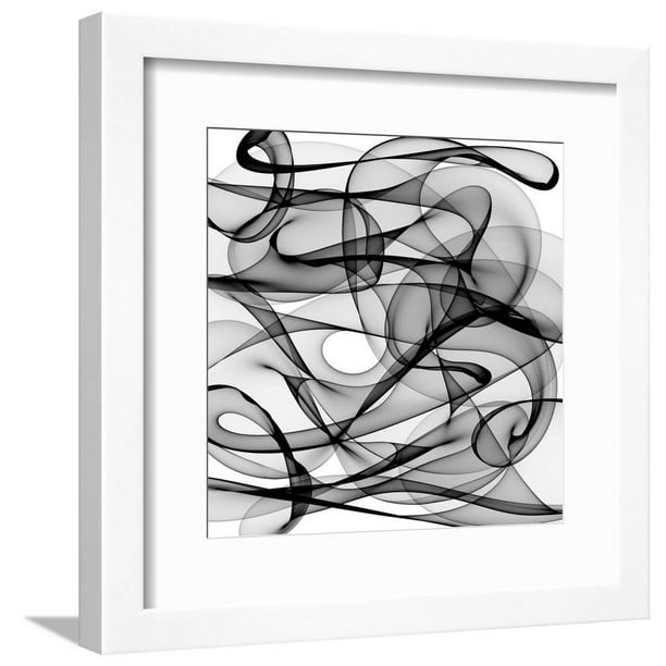 Abstract Black And White Background Framed Print Wall Art By alexkar08