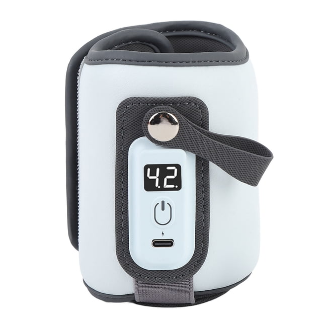 Baby Milk Warmer, 5 Adjustable Temperature Settings, Fast Heating, Touch Control, Feeding While Charging, with Real Time Temperature Monitoring, Ideal for Travel, Easy to Use