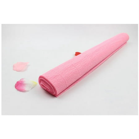 50*250 cm Crepe Paper Wrapping Florist Craft Streamers Party Birthday Hanging Deco Flower Wrapping Best Gift Beautiful Bouquet DIY Decoration Wrapper Roll Pink (Best Media Streamer 2019)