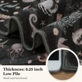 thumbnail image 2 of Wonnitar 2.5x8 Coastal Washable Runner Rugs for Hallway, Black Vintage Non-Slip Kitchen Runner Rug, Long Soft Ultra Thin Runners for Laundry Bathroom Entryway, 2 of 9