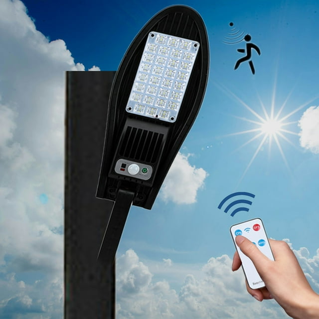 Boovnll Street Light Outdoor Bright Light Integrated Courtyard Remote Control Sensor Light Angle Light Angle Adjustable Strong Light Cloudy and Rainy Days