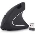 thumbnail image 1 of Mouse Inalámbrico Vertical Ergonómico Recargable, 3 DPIs Ajustables y 6 Botones, Receptor USB 2.4GHz para Windows y Mac - Negro, 1 of 8