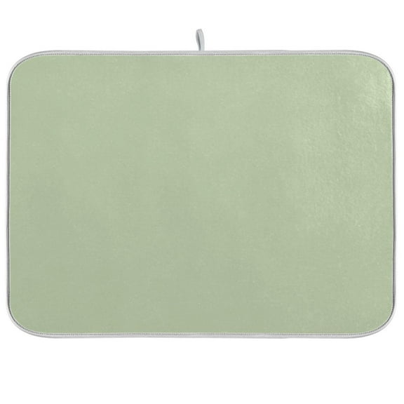 Dish Drying Mat for Kitchen Counter | Reversible, Super Absorbent & Hanging | 16x18 / 18x24 Inch (S/M)，Army Green