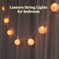 thumbnail image 3 of Lantern String Lights Plug in, Outdoor Lantern Lights String 23FT -50 Nylon Lantern String Lights for Patio,White Lights String for Bedroom(Lanterns, 3 of 5