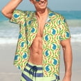thumbnail image 5 of Picia Blue Rabbit Gentle Cotton Regular Fit Short Sleeve Casual Hawaiian Shirt for Men-3X-Large, 5 of 9