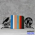 thumbnail image 2 of Handmadetneonsign Crow Metal Bookends, Crow Bird Name Bookend, Crow Animal Table Bookshelf Decor 044764, 2 of 4