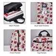 thumbnail image 3 of Fotbe Leaves And Anemone Flowers In Red Grey Mochila Ligera para Hombres y Mujeres - Duradera y Resistente al Agua, Ideal para Escuela, Trabajo, Viajes y Uso Diario, 3 of 7