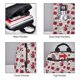 thumbnail image 3 of Disketp Leaves And Anemone Flowers In Red Grey Mochila Ligera e Impermeable, Mochila de Día Resistente para Viajes, Senderismo y Uso Diario para Hombre y Mujer, 3 of 7