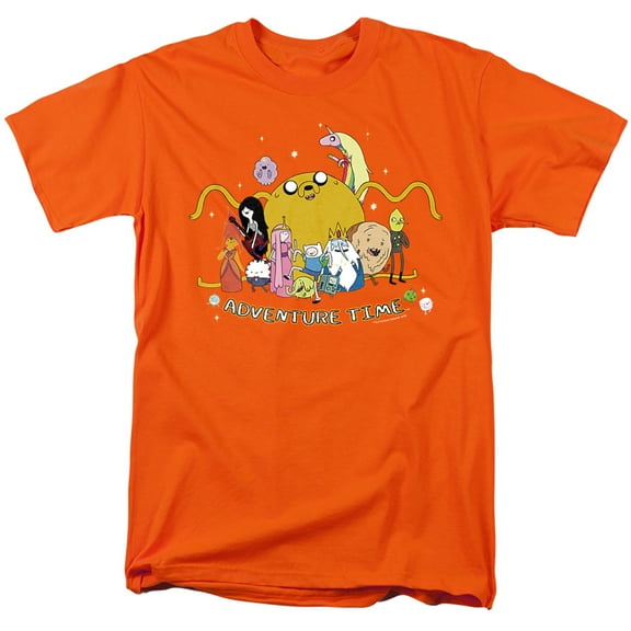 Adventure Time Outstretched Unisex Adult T Shirt, Orange, Medium