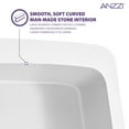 thumbnail image 5 of ANZZI Mesa Farmhouse Solid Surface 33 in. Kitchen Sink with Strainer in Matte White, 5 of 11