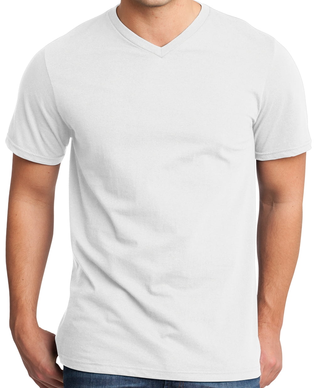inval Polijsten de wind is sterk Mens Lightweight 100% Cotton V-neck Tee Shirt, White, 4XL - Walmart.com