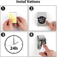 thumbnail image 3 of 3 Pieces Self Adhesive Dish Towel Holder Grabber Kitchen Towel Hook Wall Mount Towel Hangers Holders Non-Drilling Push Towel Holder use in Bathroom Ki, 3 of 5
