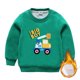 thumbnail image 1 of Gibobby Sudaderas de forro polar para niños, de manga larga, con cuello redondo, para niños pequeños, camisas cálidas de invierno(Verde, 3-4 Años), 1 of 2