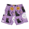 thumbnail image 7 of FORMRS Boys Swim Trunks Quick Dry Mesh Liner Boardshorts Sizes XS-XL, Purple Halloween Pattern, 7 of 7