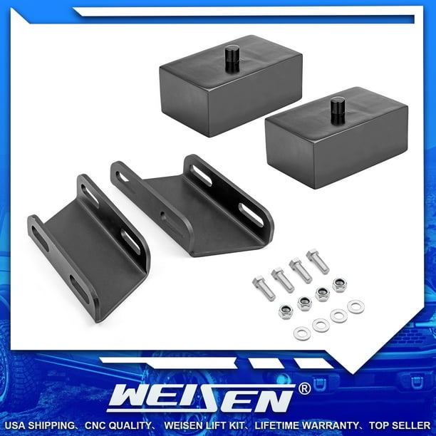 WEISEN 2" Rear Suspension Lift Spacers +Sway Bar Drop Bracket for