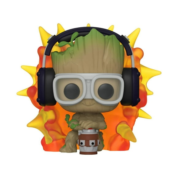 Funko Pop! Marvel: I Am Groot - Groot with Detonator Vinyl Bobblehead