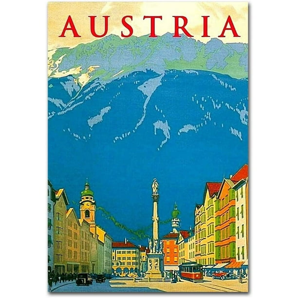 Innsbruck Austria Vintage Travel Art Size 2 5 X 3 5 Walmart Com Walmart Com