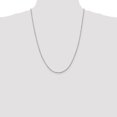 thumbnail image 4 of Diamond2Deal 14K White Gold 2mm Diamond-Cut Rope Chain Necklace for Women 24", 4 of 6
