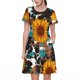 thumbnail image 1 of Fotbe Vintage Sunflowes Vestido Largo de Moda para Mujer, Vestido Tipo Camiseta con Manga Corta y Estilo Casual a Rayas y Bloques de Color, 1 of 6