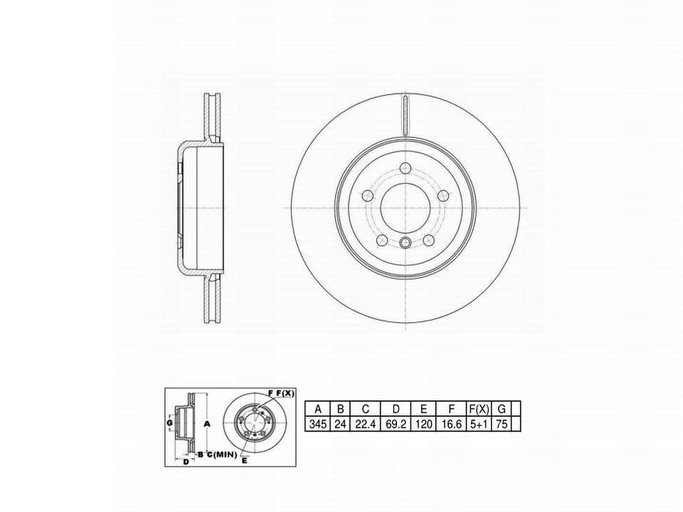 Winstop Brake Rotor, Rear WS250043, BMW 650i 2018-2012