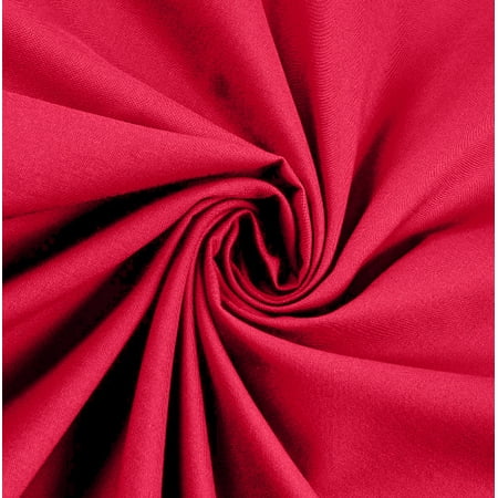 Waverly Inspirations 100% Cotton 44" Solid Poppy Red Color Sewing Fabric by the Yard