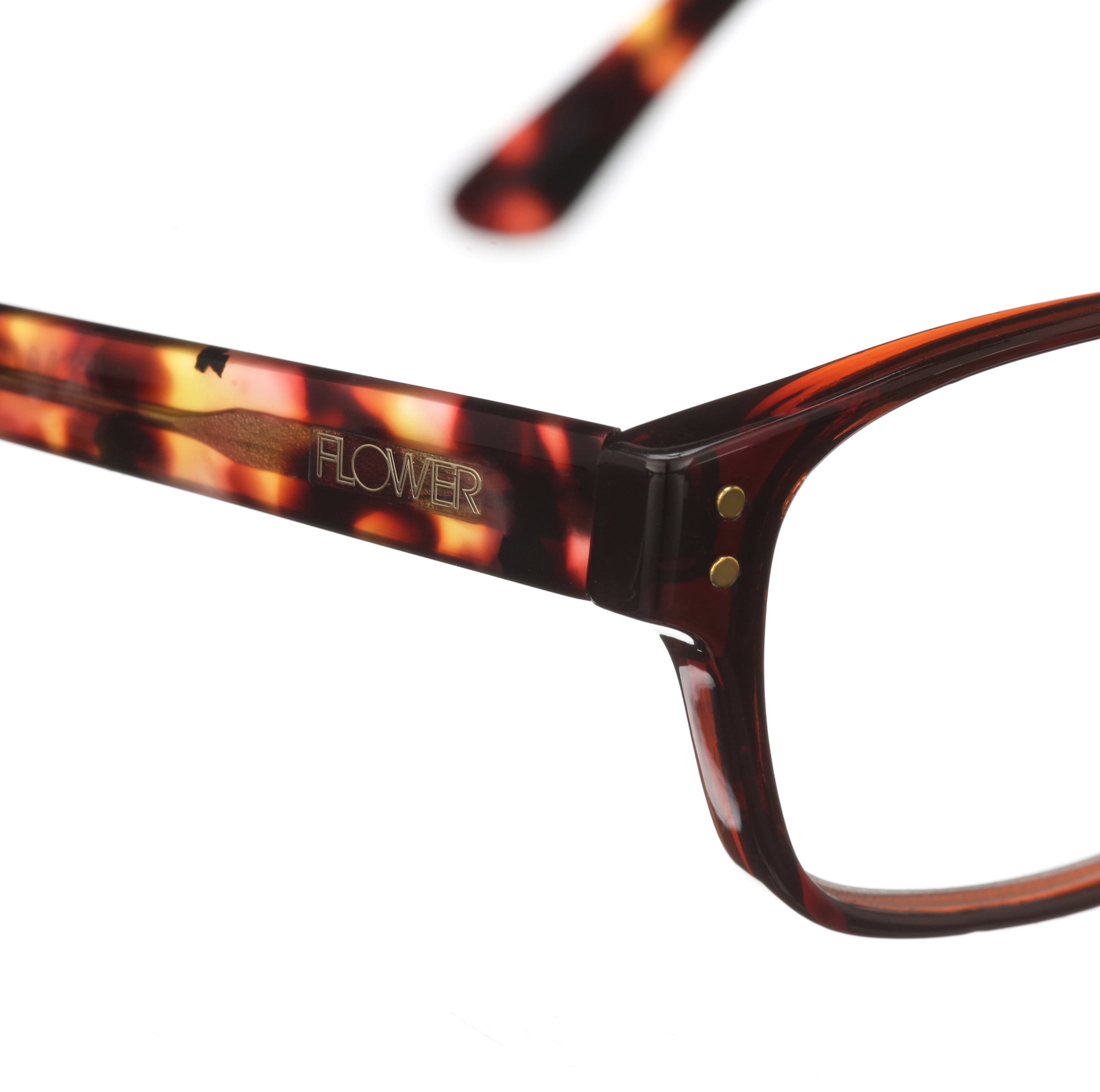 Flower by Drew Barrymore Julia Women's 2.0 Reading Glasses, Brown/Demi