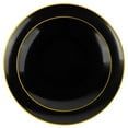 thumbnail image 2 of Organic Collection Black/Gold Rim 10" Dinner Plastic Salad Plates, 2 of 3