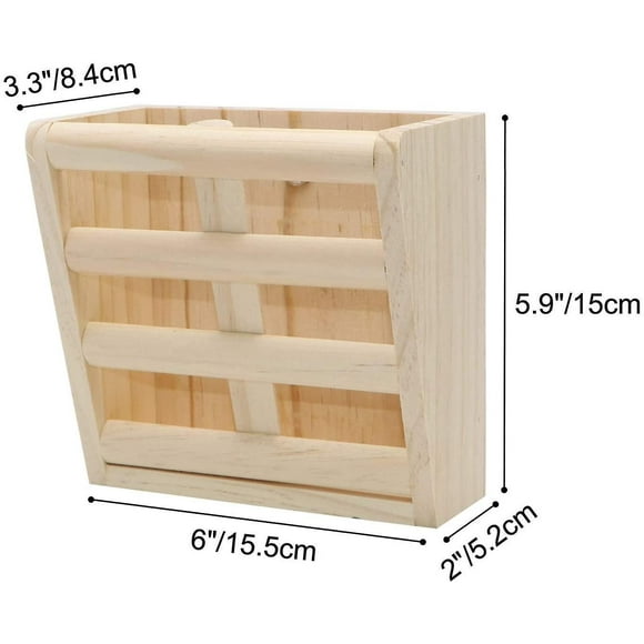 Rabbit Hay Feeder Rack Wooden Wall-mountable Hay Manger For Small Pets Bunny Chinchilla Guinea Pigs 1pcs Brown)