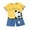 Yellow, variant on Bovxnpu Toddler Baby Girl Boy Summer Clothes Casual Sets,Toddler Kids Baby Boys Girls Fashion Cute Short Sleeve Puppy Print Casual Suit