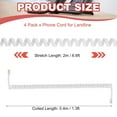 thumbnail image 2 of Uxcell 4 Pack Phone Cord for Landline, 6.6 Feet(Coiled 1.3 Feet) RJ9/RJ10 4P4C Landline Handset Cord Universal Telephone Phone Cable for Telephone Handset Accessory, White, 2 of 6