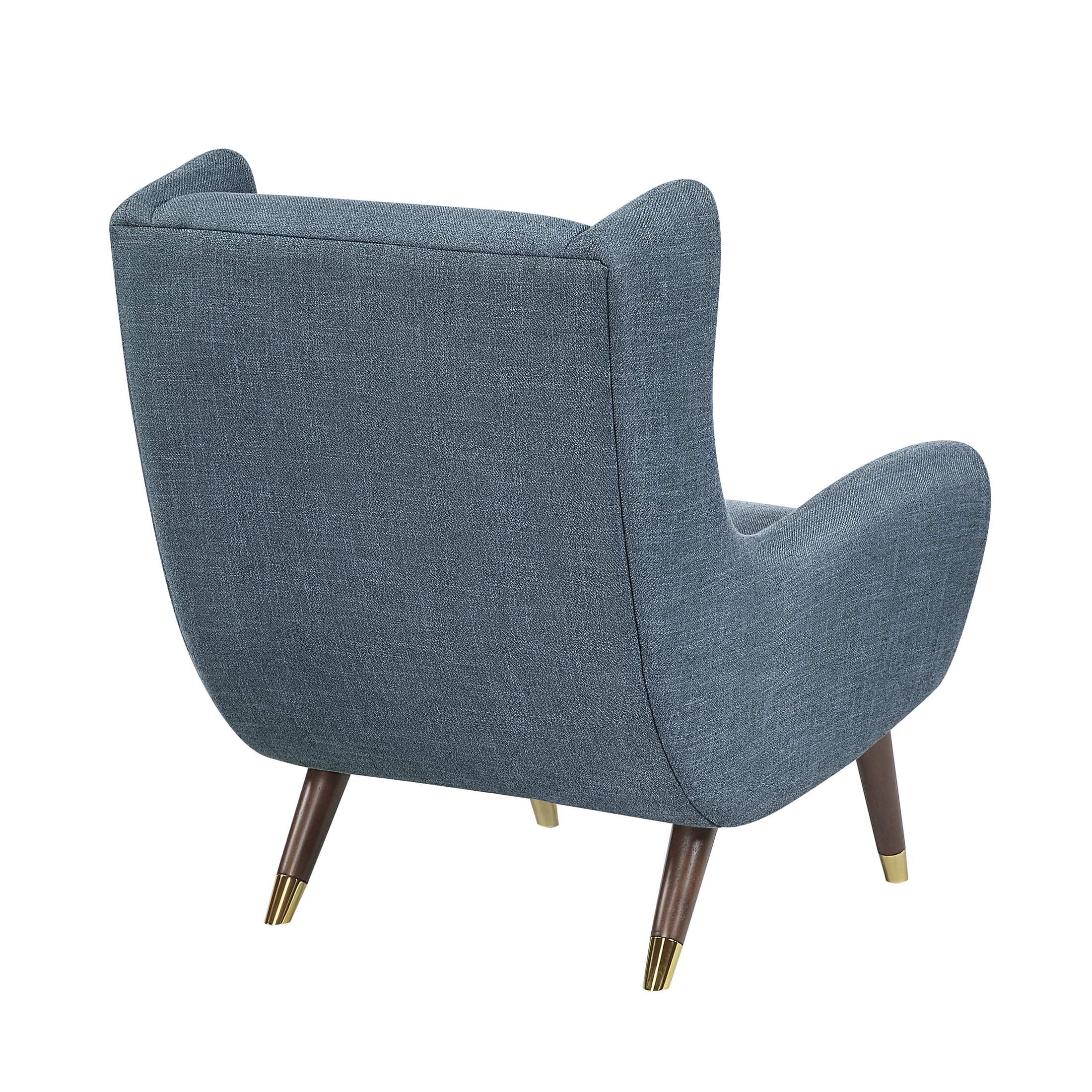 OakvillePark Calista Textured Fabric Wingback Accent Chair, Blue