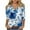G, variant on YABCSAZ Women's 3/4 Sleeve Tops Floral Print Slim Fit Shirts V Neck Cold Shoulder Elegant Pullover Tunic T-Shirts, 2024 Clothes Basic Going Out Tops