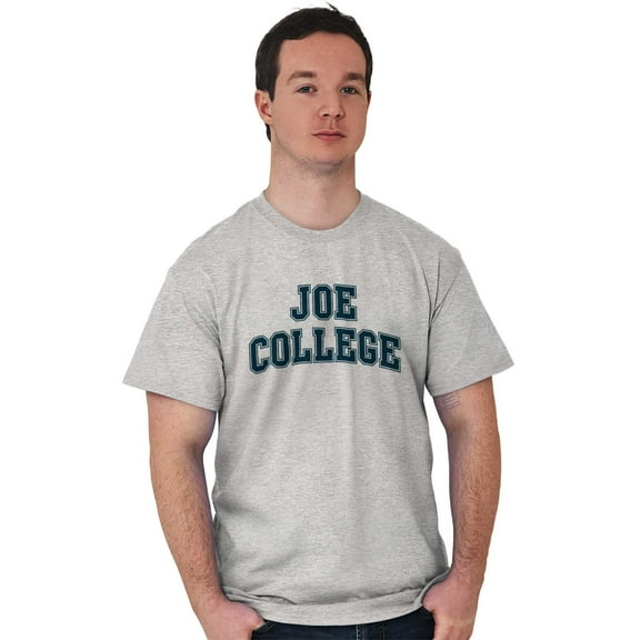 Joe College Student Drinking Party Men's Big & Tall Crewneck Graphic Tee Brisco Brands 2X