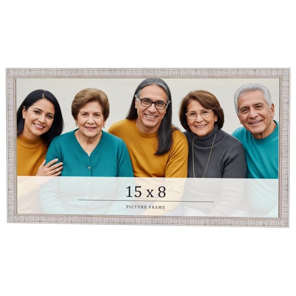 15x8 Frame White Real Wood Picture Frame Width 0.75 inches | Interior Frame Depth 0.5 inches |