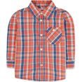 thumbnail image 1 of Levi's Boys Plaid LS Button Up Shirt, naranja, 18 meses, 1 of 1