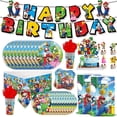 thumbnail image 2 of Nuevo kit de globos para decoración de cumpleaños de Mario Bros, artículos para fiestas, vajilla para fiestas, pancartas, serpentinas, artículos para baby shower, regalos, 2 of 5